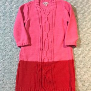 Old Navy pink red color block sweater dress